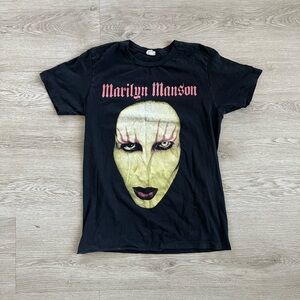 Marilyn Manson Graphic T-Shirt with Bold Face Design